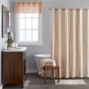 Seersucker Fabric Shower Curtain Taupe - SKL Home