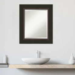 Amanti Art Milano Bronze Beveled Wood Bathroom Wall Mirror -Shower Room Store GUEST 018db686 276c 48df be8c e0379b678ee2