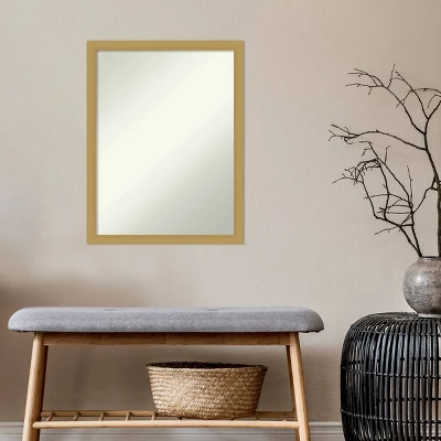20" X 26" Non-Beveled Grace Narrow Bathroom Wall Mirror Brushed Gold - Amanti Art 5 20" X 26" Non-Beveled Grace Narrow Bathroom Wall Mirror Brushed Gold - Amanti Art - Image 5
