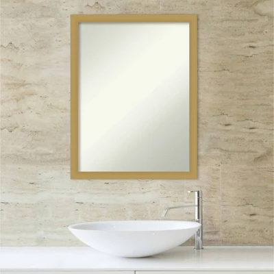 20" X 26" Non-Beveled Grace Narrow Bathroom Wall Mirror Brushed Gold - Amanti Art 4 20" X 26" Non-Beveled Grace Narrow Bathroom Wall Mirror Brushed Gold - Amanti Art - Image 4