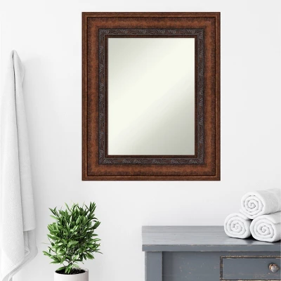 28" X 34" Non-Beveled Decorative Bathroom Wall Mirror Bronze - Amanti Art 7 28" X 34" Non-Beveled Decorative Bathroom Wall Mirror Bronze - Amanti Art - Image 7