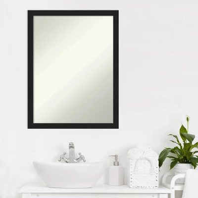 20" X 26" Non-Beveled Grace Narrow Bathroom Wall Mirror Brushed Metallic Black - Amanti Art 7 20" X 26" Non-Beveled Grace Narrow Bathroom Wall Mirror Brushed Metallic Black - Amanti Art - Image 7