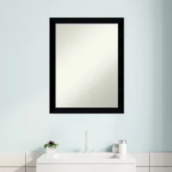 Black Museum Non-Beveled Wood Bathroom Wall Mirror -Shower Room Store GUEST 0b30b581 13df 4c83 96a2 a41bb5d9073f