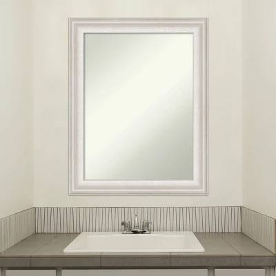 23" X 29" Non-Beveled Trio White Wash Silver Bathroom Wall Mirror - Amanti Art 8 23" X 29" Non-Beveled Trio White Wash Silver Bathroom Wall Mirror - Amanti Art - Image 8
