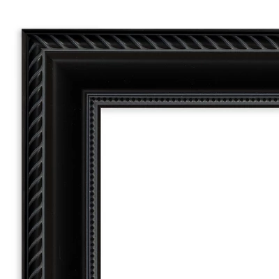 32" X 26" Non-Beveled Corded Bathroom Wall Mirror Black - Amanti Art 2 32" X 26" Non-Beveled Corded Bathroom Wall Mirror Black - Amanti Art - Image 2