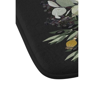 Iveta Abolina Paloma Night Bath Mat Black - Deny Designs 2 Iveta Abolina Paloma Night Bath Mat Black - Deny Designs - Image 2