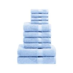 Premium Cotton 800 GSM Heavyweight Plush Luxury 10 Piece Bathroom Towel Set By Blue Nile Mills -Shower Room Store GUEST 10bf7b47 d8c2 4b9e 9fa5 ea49881bc5cc