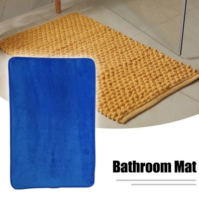 Unique Bargains Solid Color Pattern Bathroom Rugs Polyester Bath Mat Machine Washable Dark Blue 60x40cm 1 Unique Bargains Solid Color Pattern Bathroom Rugs Polyester Bath Mat Machine Washable Dark Blue 60x40cm