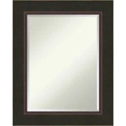 Amanti Art Milano Bronze Beveled Wood Bathroom Wall Mirror -Shower Room Store GUEST 126ec47c 1bdc 4ba7 a511 314f19ddb294