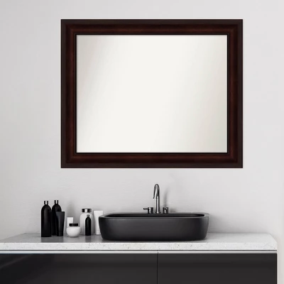 33" X 27" Non-Beveled Bathroom Wall Mirror Coffee Bean Brown - Amanti Art 7 33" X 27" Non-Beveled Bathroom Wall Mirror Coffee Bean Brown - Amanti Art - Image 7