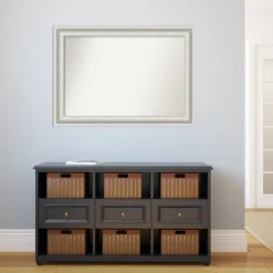 42" X 30" Non-Beveled Parlor White Bathroom Wall Mirror - Amanti Art -Shower Room Store GUEST 18d4e73b 86e9 471c bf12 3291017b003d