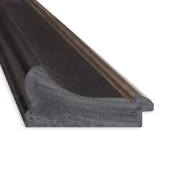 45" X 34" Non-Beveled Vogue Black Bathroom Wall Mirror - Amanti Art