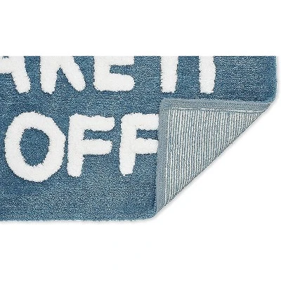 Kate Aurora Dorm Basics "Take It Off" Blue Typography Soft Tufted Oversized Bath Rug Runner - 2'x5' 2 Kate Aurora Dorm Basics "Take It Off" Blue Typography Soft Tufted Oversized Bath Rug Runner - 2'x5' - Image 2