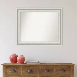 34" X 28" Non-Beveled Parlor White Bathroom Wall Mirror - Amanti Art 12 34" X 28" Non-Beveled Parlor White Bathroom Wall Mirror - Amanti Art -Shower Room Store GUEST 1a1f2331 3431 491c 8721 e3a8e9b8c9c3