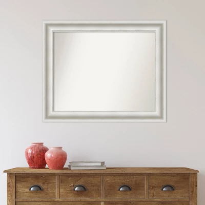 34" X 28" Non-Beveled Parlor White Bathroom Wall Mirror - Amanti Art 5 34" X 28" Non-Beveled Parlor White Bathroom Wall Mirror - Amanti Art - Image 5