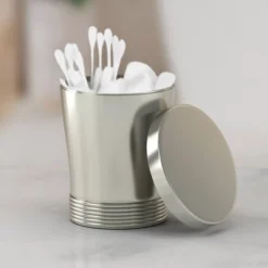 Special Metal Bathroom Vanity Countertop Storage Organizer Canister Jar - Nu Steel -Shower Room Store GUEST 1c0b230c a7b9 4322 8dcd e35d810d8911