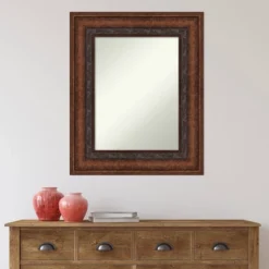 28" X 34" Non-Beveled Decorative Bathroom Wall Mirror Bronze - Amanti Art 13 28" X 34" Non-Beveled Decorative Bathroom Wall Mirror Bronze - Amanti Art -Shower Room Store GUEST 1d24f661 3c07 4088 a8f4 457b466fdb76