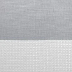 Queen Striped Waffle Linen Look Shower Curtain - Moda At Home