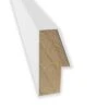39" X 28" Non-Beveled Lucie Wood Bathroom Wall Mirror White - Amanti Art