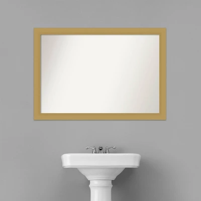 40" X 28" Non-Beveled Grace Bathroom Wall Mirror Brushed Gold - Amanti Art 7 40" X 28" Non-Beveled Grace Bathroom Wall Mirror Brushed Gold - Amanti Art - Image 7