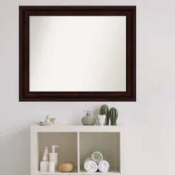 33" X 27" Non-Beveled Bathroom Wall Mirror Coffee Bean Brown - Amanti Art 13 33" X 27" Non-Beveled Bathroom Wall Mirror Coffee Bean Brown - Amanti Art -Shower Room Store GUEST 24e26a7e 00df 42cf 8eee ef0e5333ea75