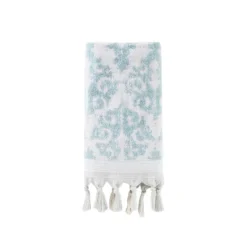 2pc Mirage Fringe Hand Towel Set Aqua - SKL Home