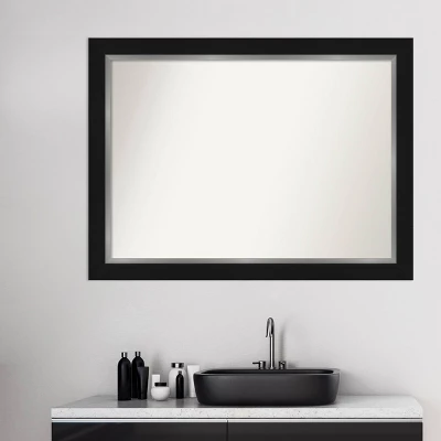 44" X 33" Non-Beveled Eva Bathroom Wall Mirror Black - Amanti Art 8 44" X 33" Non-Beveled Eva Bathroom Wall Mirror Black - Amanti Art - Image 8