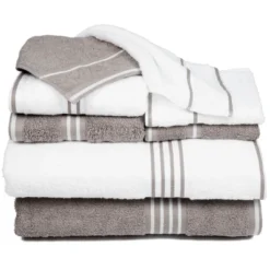 8pc Striped Bath Towel Set - Yorkshire Home -Shower Room Store GUEST 261ff215 bc44 4b68 bcc0 2ed367e581fa