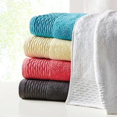 6pc Curv Jacquard Wavy Cotton Towel Set 3 6pc Curv Jacquard Wavy Cotton Towel Set - Image 3