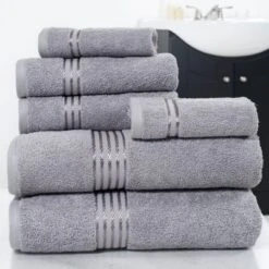 Solid Bath Towels And Washcloths 6pc - Yorkshire Home -Shower Room Store GUEST 27a19dd5 8852 44ff 8692 29de2669b8f4