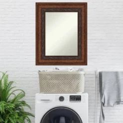 28" X 34" Non-Beveled Decorative Bathroom Wall Mirror Bronze - Amanti Art 15 28" X 34" Non-Beveled Decorative Bathroom Wall Mirror Bronze - Amanti Art -Shower Room Store GUEST 27cbd34d 5d37 4dc9 86c6 ba41dfeba6f7