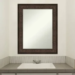24" X 30" Non-Beveled Ridge Bronze Bathroom Wall Mirror - Amanti Art 15 24" X 30" Non-Beveled Ridge Bronze Bathroom Wall Mirror - Amanti Art -Shower Room Store GUEST 281c5ab7 4194 49b5 8cb5 0ada3d1bc218