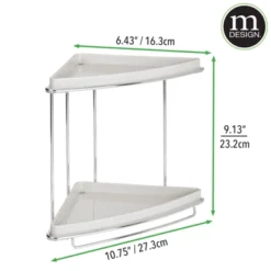 MDesign Metal Bathroom Vanity Corner Storage Caddy, 2 Shelves 14 MDesign Metal Bathroom Vanity Corner Storage Caddy, 2 Shelves -Shower Room Store GUEST 29c36313 17f0 404b a8dc 540bbbace62f