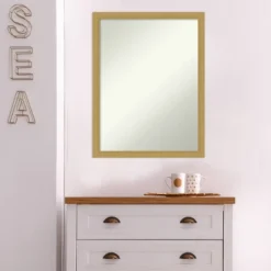 20" X 26" Non-Beveled Grace Narrow Bathroom Wall Mirror Brushed Gold - Amanti Art 13 20" X 26" Non-Beveled Grace Narrow Bathroom Wall Mirror Brushed Gold - Amanti Art -Shower Room Store GUEST 2ad26395 cfbe 45a7 9e0d 9e2c1ffa6189