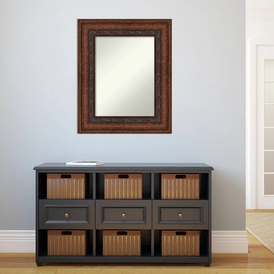 28" X 34" Non-Beveled Decorative Bathroom Wall Mirror Bronze - Amanti Art 4 28" X 34" Non-Beveled Decorative Bathroom Wall Mirror Bronze - Amanti Art - Image 4