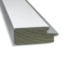 44" X 33" Non-Beveled Eva Bathroom Wall Mirror White - Amanti Art