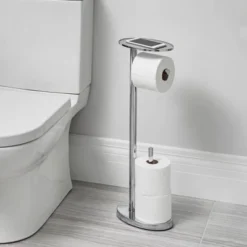 Ovo Multi Functional Toilet Caddy With Toilet Tissue Roll Reserve And Multi Use Tray Chrome - Better Living Products 6 Ovo Multi Functional Toilet Caddy With Toilet Tissue Roll Reserve And Multi Use Tray Chrome - Better Living Products -Shower Room Store GUEST 2e2112b6 dcbf 4205 9f6c de42735db126