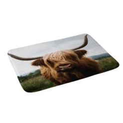 Scottish Highland Cattle Memory Foam Bath Mat - Deny Designs