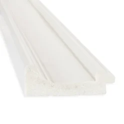 34" X 28" Non-Beveled Ridge White Bathroom Wall Mirror - Amanti Art