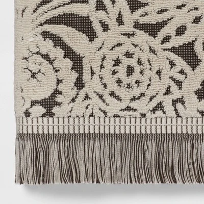 Allover Pattern Towels Black/White - Opalhouse 2 Allover Pattern Towels Black/White - Opalhouse - Image 2