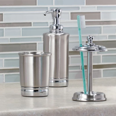 MDesign 4 Piece Metal Bathroom Vanity Countertop Accessory Set 2 MDesign 4 Piece Metal Bathroom Vanity Countertop Accessory Set - Image 2