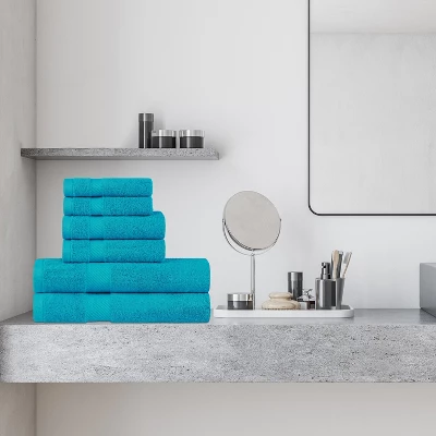 Modern Solid Classic Premium Luxury Cotton 6 Piece Bath, Face, And Hand Towel Set By Blue Nile Mills 1 Modern Solid Classic Premium Luxury Cotton 6 Piece Bath, Face, And Hand Towel Set By Blue Nile Mills