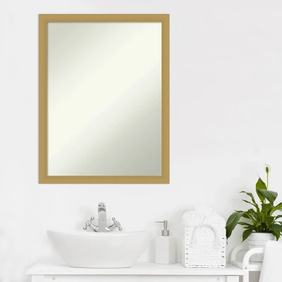 20" X 26" Non-Beveled Grace Narrow Bathroom Wall Mirror Brushed Gold - Amanti Art 7 20" X 26" Non-Beveled Grace Narrow Bathroom Wall Mirror Brushed Gold - Amanti Art - Image 7