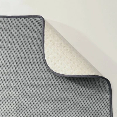 18"x24" Bath Mat Gray - IDESIGN 1 18"x24" Bath Mat Gray - IDESIGN