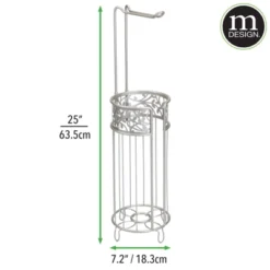 MDesign Metal Toilet Paper Holder Stand And Dispenser, Holds 4 Rolls