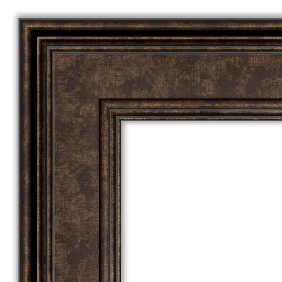 24" X 30" Non-Beveled Ridge Bronze Bathroom Wall Mirror - Amanti Art 2 24" X 30" Non-Beveled Ridge Bronze Bathroom Wall Mirror - Amanti Art - Image 2