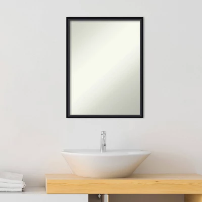 19" X 25" Non-Beveled Lucie Wood Bathroom Wall Mirror Black - Amanti Art 8 19" X 25" Non-Beveled Lucie Wood Bathroom Wall Mirror Black - Amanti Art - Image 8