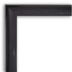 Amanti Art Allure Charcoal Petite Bevel Wood Bathroom Wall Mirror 28.5 X 22.5 In.