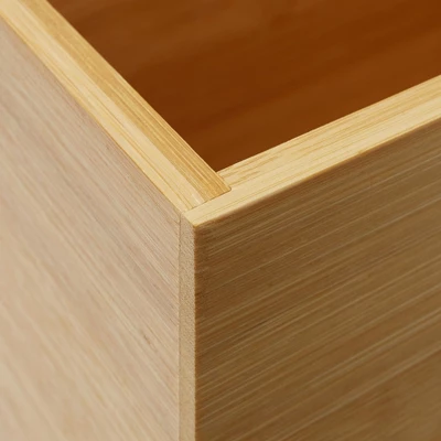 Casafield Bamboo Waste Basket, Rectangular Narrow Trash Can For Bathroom, Bedroom, Office 3 Casafield Bamboo Waste Basket, Rectangular Narrow Trash Can For Bathroom, Bedroom, Office - Image 3