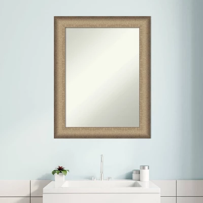 23" X 29" Non-Beveled Elegant Bathroom Wall Mirror Brushed Bronze - Amanti Art 7 23" X 29" Non-Beveled Elegant Bathroom Wall Mirror Brushed Bronze - Amanti Art - Image 7